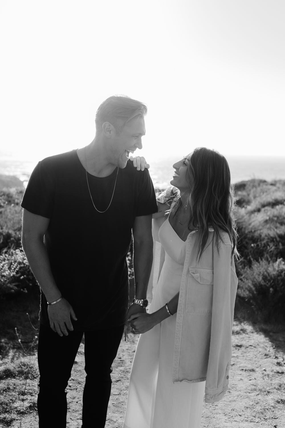 Caleb and his wife Jacquelin on the coast